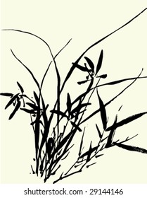 Ancient Traditional Artistic Orchid Pattern