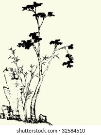 Ancient Traditional Artistic tree Pattern