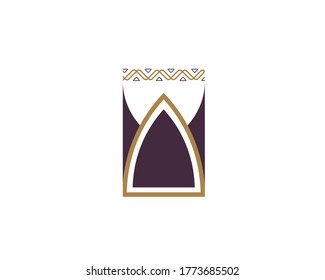Antiguo diseño de logotipo de estilo oriental tradicional