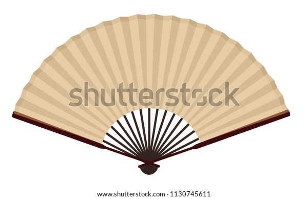 Ancient Traditional Japanese Fan Stock Vector (Royalty Free) 1130745611 ...