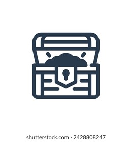 Antike Schatztruhe Vektor-Illustration für Spiel-Asset
