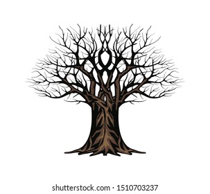 Ancient Tree Vector, Hand Drawn For Dead Tree