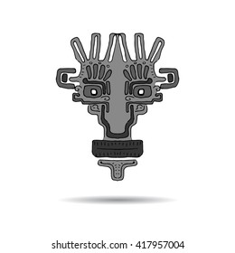 Ancient Tribal Mask  illustration