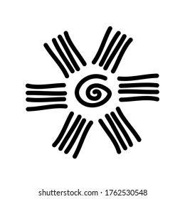 Ancient tribal symbols. Ritual screen printing of African peoples and tribes. Ethnic Doodle art design elements