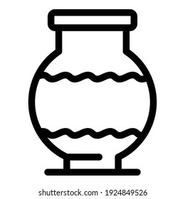 Ancient vase icon. Outline ancient vase vector icon for web design isolated on white background