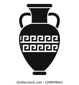 Ancient vase icon. Simple illustration of ancient vase vector icon for web design isolated on white background