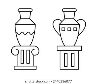 Ancient vase icon, template for graphic and web design. vector illustration