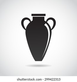 Ancient vase icon. Vector art.