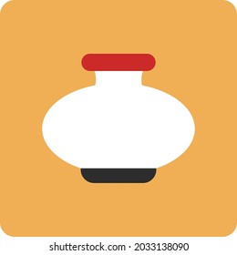 Ancient vase, illustration, vector, on a white background.