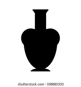 Ancient vase on white background. Vector illustration.
