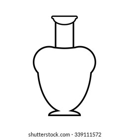 Ancient vase on white background. Vector illustration.
