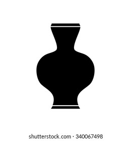 Ancient vase on white background. Vector illustration.