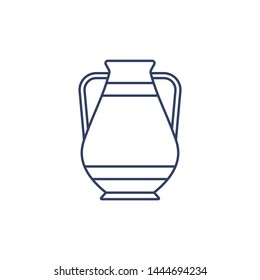Ancient vase outline vector icon