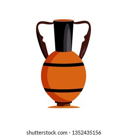 Ancient vase vector illustration. Historic, ancient, antique. Ancient Egypt concept. Cartoon illustration can be used for topics like history, museum, souvenir