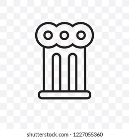 Ancient vector linear icon isolated on transparent background, Ancient transparency concept can be used for web and mobile