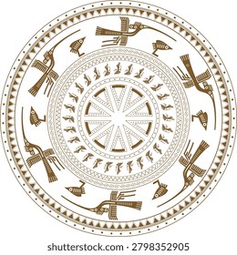 Ancient Vietnamese Bronze Drum Pattern and Traditional Ornaments