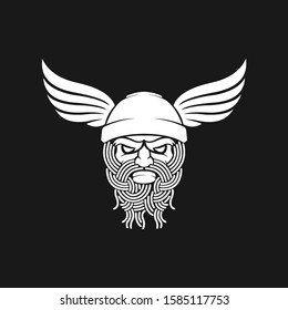 Ancient viking head for mascot