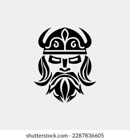 Ancient viking head for mascot. vector design