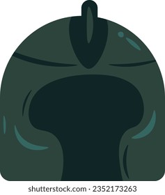 ancient war helmet flat illustration, cartoon icon
