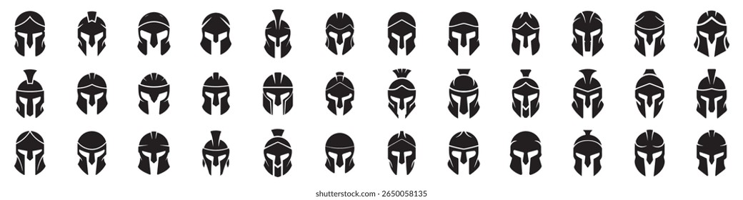 Ancient Warrior Helmet Silhouette Collection