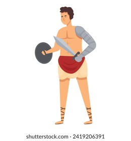 Ancient warrior icon cartoon vector. Hall battle temple. Rome old senate