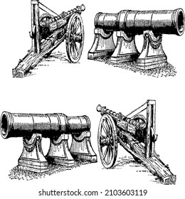 Antike Krieger haben Waffen gesetzt.  Alte Krieger nationale Hewwaffen flach isoliert. Historische antike militärische Hefewaffen. Vintage-Vektorgrafik.  Altes und modernes Wepon. 
