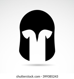 Ancient warrior's helmet icon. Vector art.