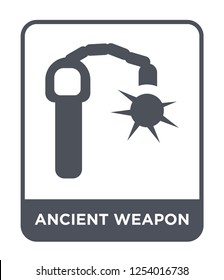 ancient weapon icon vector on white background, ancient weapon trendy filled icons from History collection, ancient weapon simple element illustration