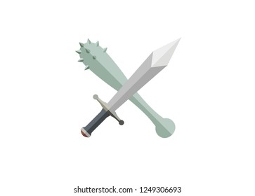 ancient weapon simple illustration