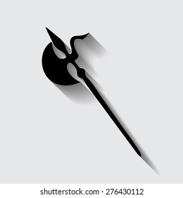 Ancient Weapon Tool Equipment. icon   on a grey background