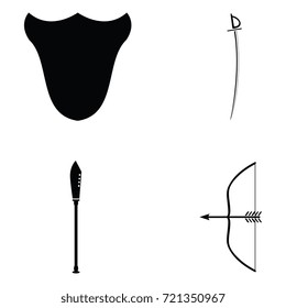 ancient weapons icon set