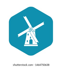 Ancient windmill icon. Simple illustration of ancient windmill vector icon for web