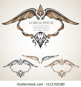 ancient wing symmetry,color,ancient frame,vector