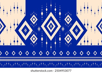 Ancient Witch Blue Geometric Design Seamless Pattern 