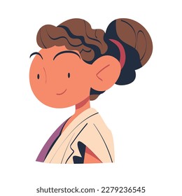 Ancient Woman Roman Character from Classical Antiquity Vector Illustration