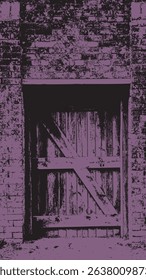 Ancient wooden barn door abstract