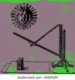 ancient work - shop. Vector picture