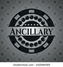 Ancillary dark badge. Vector Illustration. Detailed.