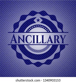 Ancillary emblem with denim texture