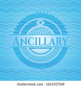 Ancillary water concept badge. Vector Illustration. Detailed.