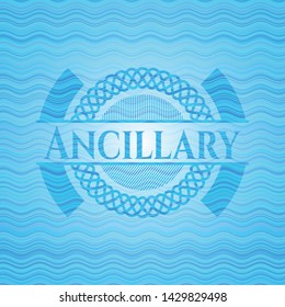 Ancillary water representation emblem. Vector Illustration. Detailed.