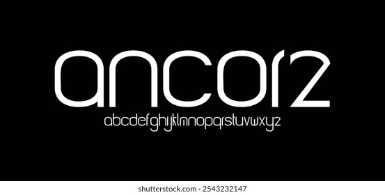 ancorz, fontes abstratas do alfabeto urbano moderno. Tipografia esporte, tecnologia, moda, digital, futuro criativo logotipo fonte. ilustração vetorial