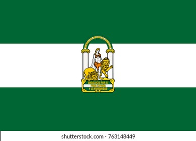 Andalusia flag vector