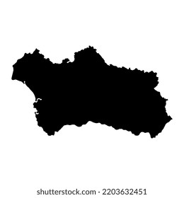 Andalusia map, Spain region. Vector illustration.