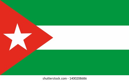 Andalusians ethnic groups (Spain) flag vector icon