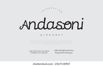 Andasoni handwrite font Calligraphy Logotype Script Brush Font Type Font lettering handwritten