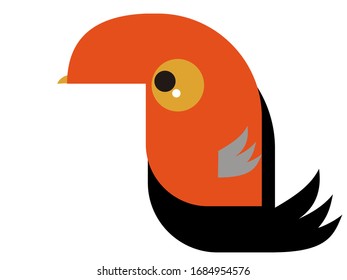 Andean cock-of-the-rock (Rupicola peruvianus) logo vector