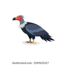 
Andean Condor bird isolated flat vector illustration on white background
