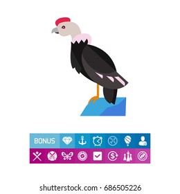Andean condor on mount icon