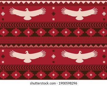 Andean style ethnic pattern material